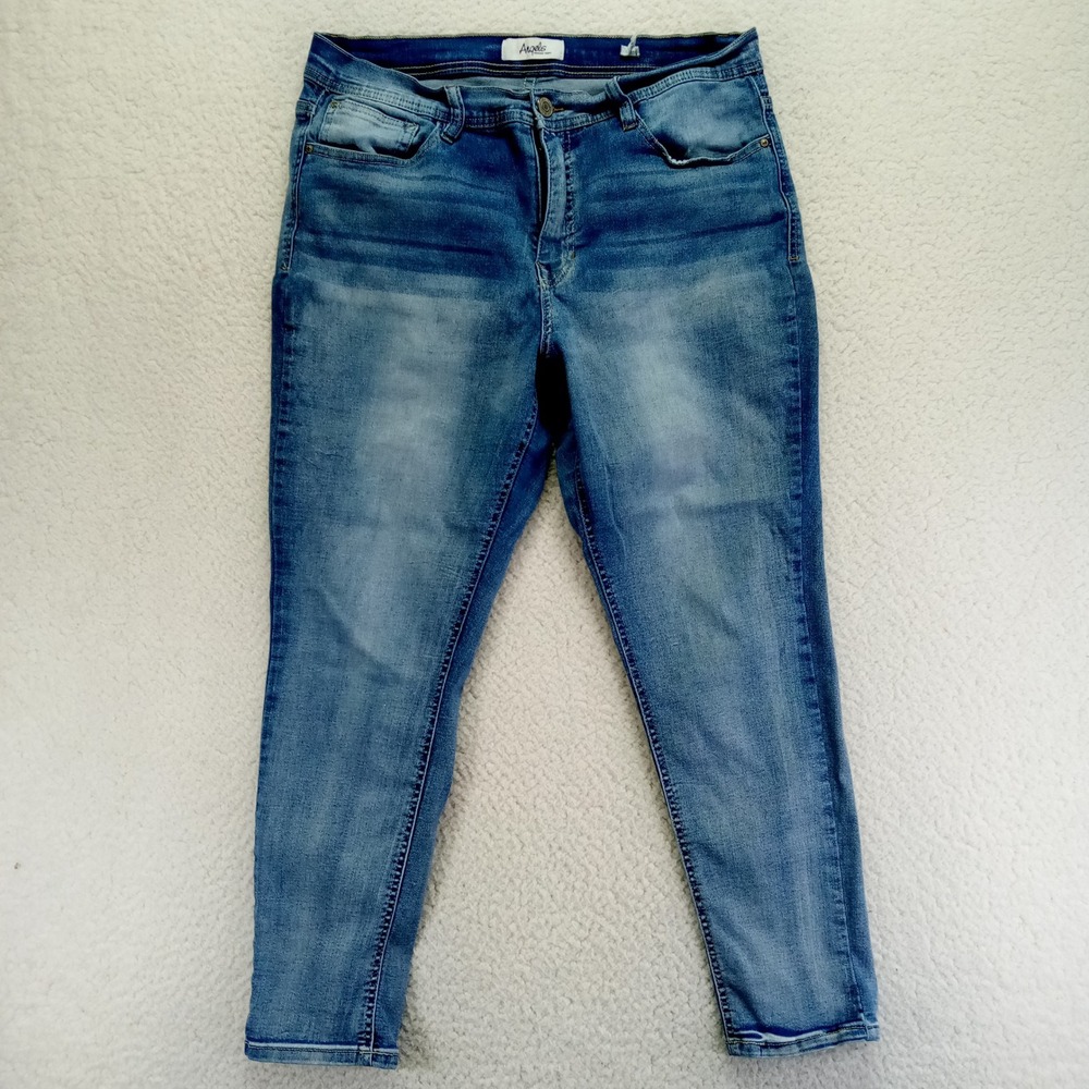 Angels Forever Young Womens Blue Wash Denim Jeans Size 16 Skinny Fit‎ Stretch